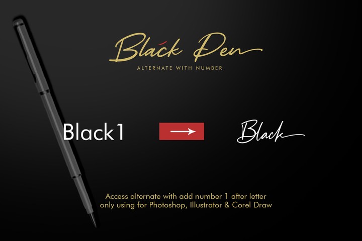 Example font Black Pen #5